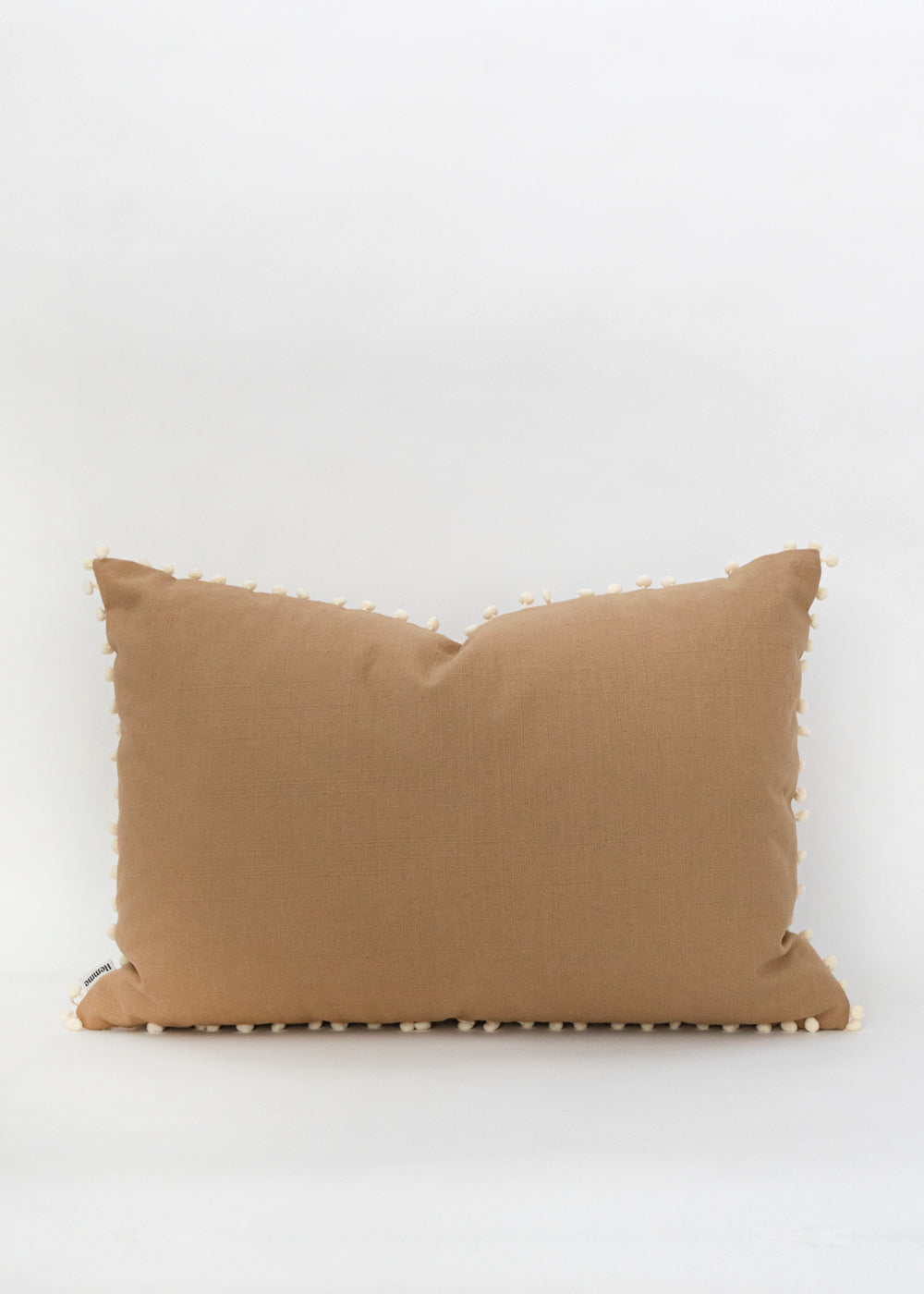 Dani Pom Pom Pillow Cover, Tan