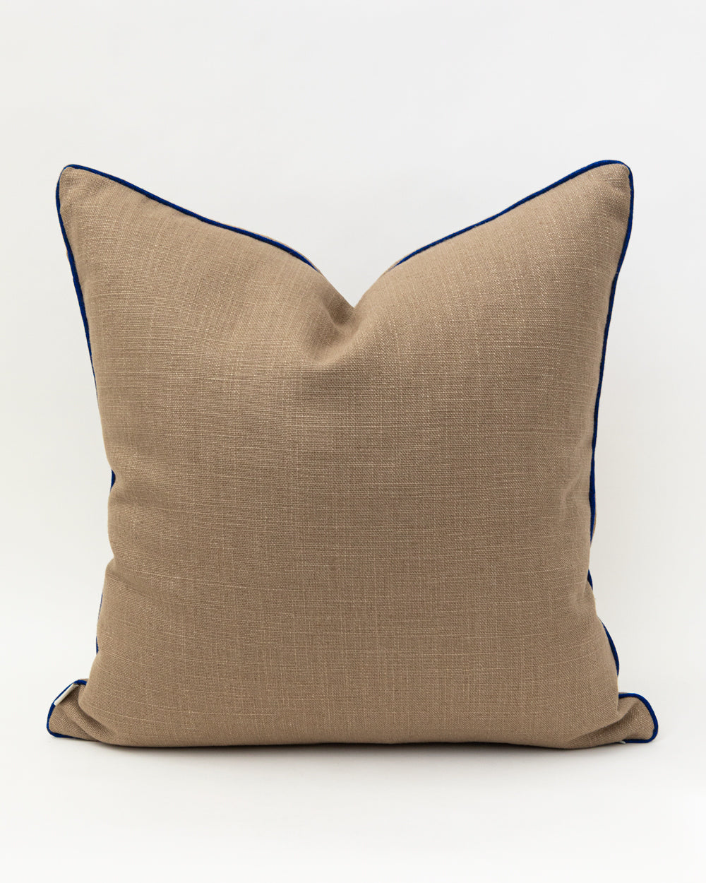 Franco Pillow Cover, Khaki and Cobalt