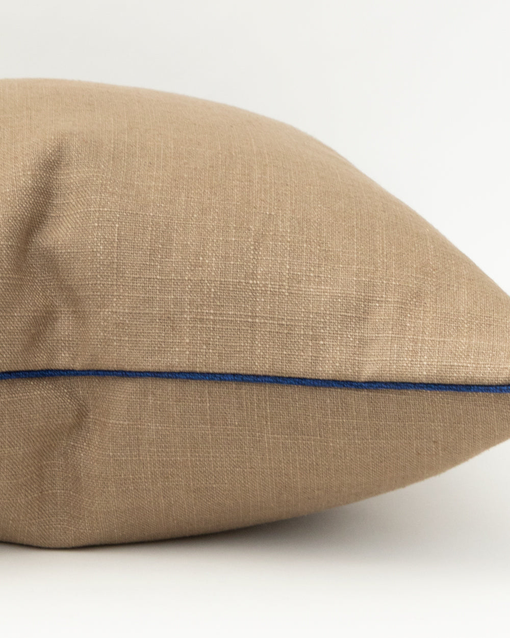 Franco Pillow Cover, Khaki and Cobalt