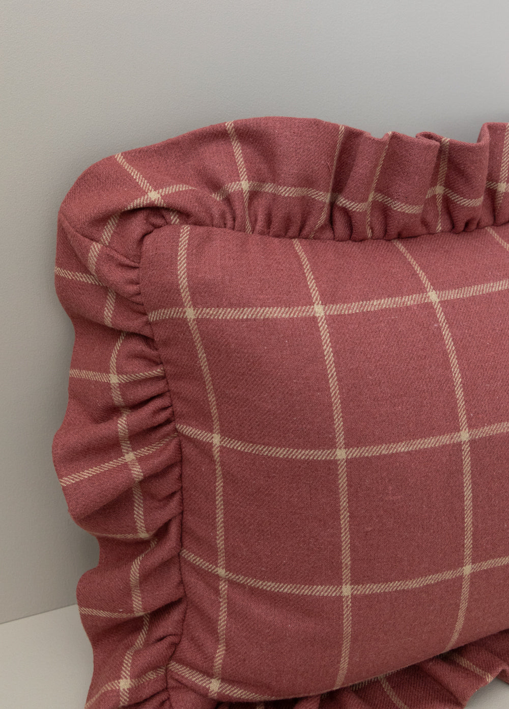 Harper Pillow Cover, Pink Check
