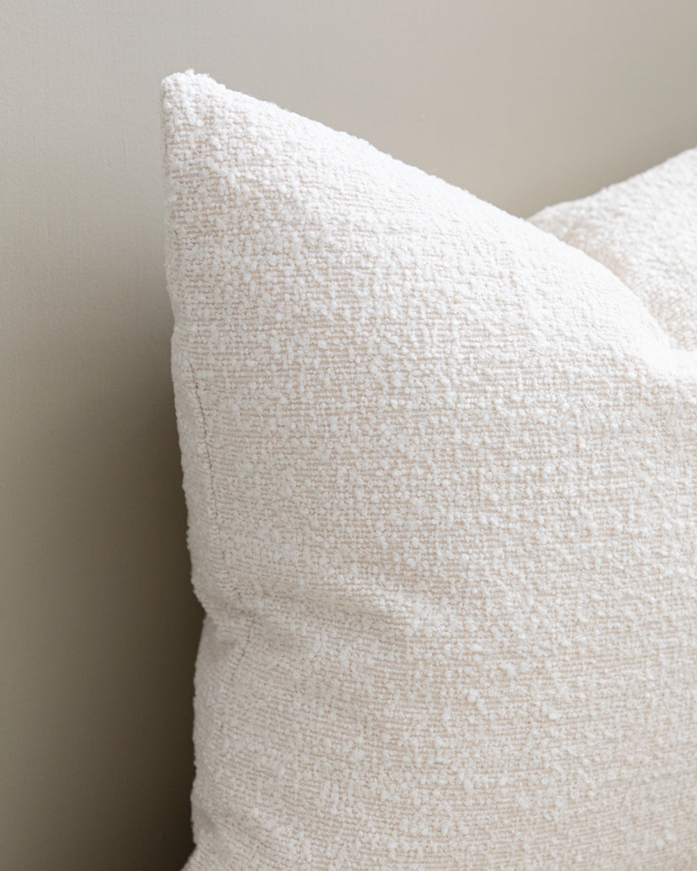 Kysa Bouclé Pillow Cover, Cream