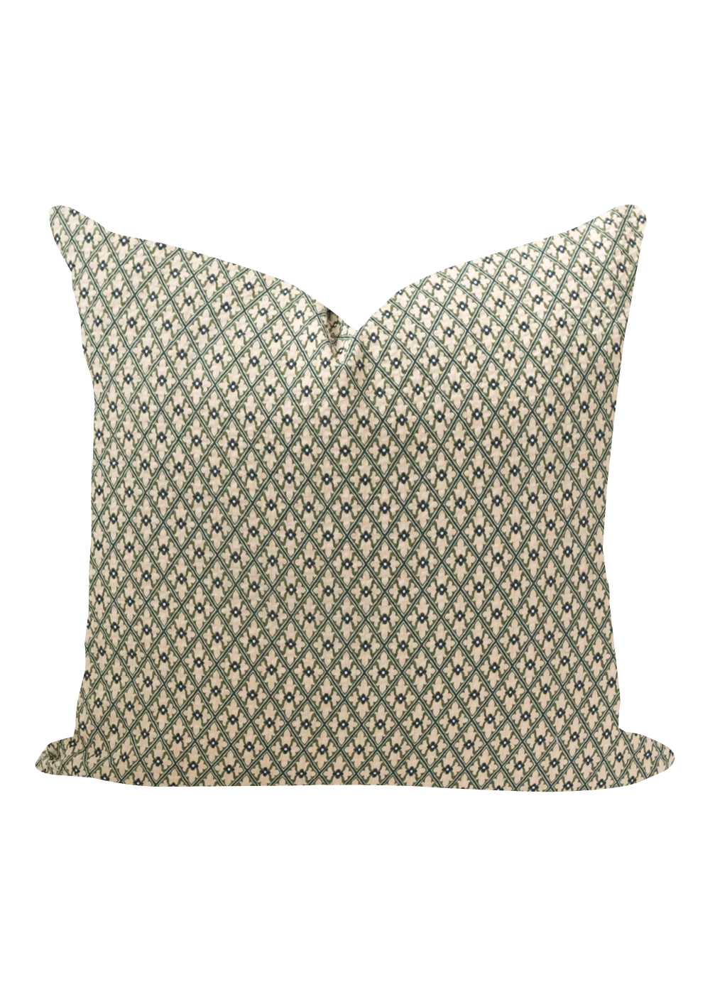 Maren Pillow Cover, Olive and Navy