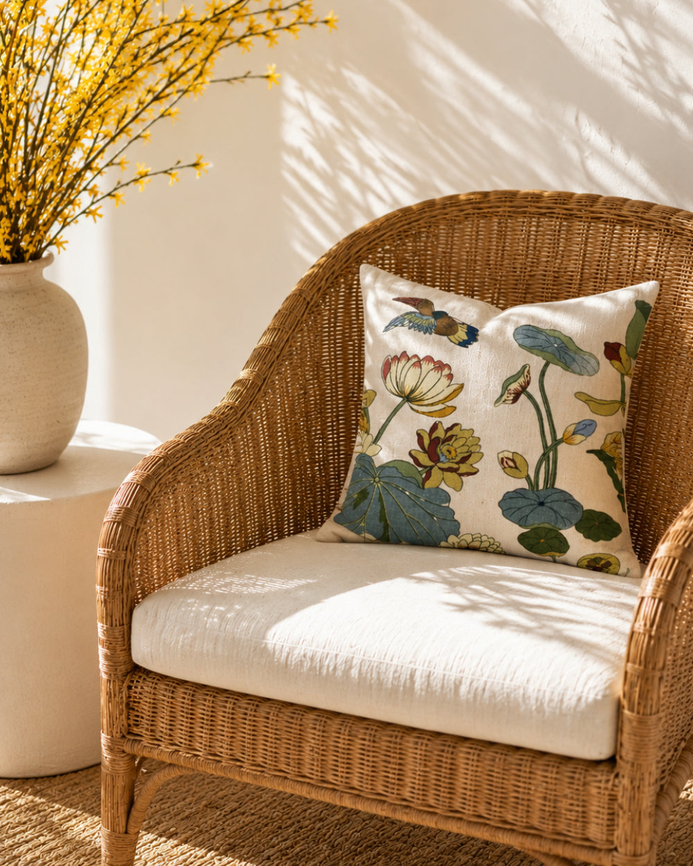 Naomi Pillow Cover, Blue Green