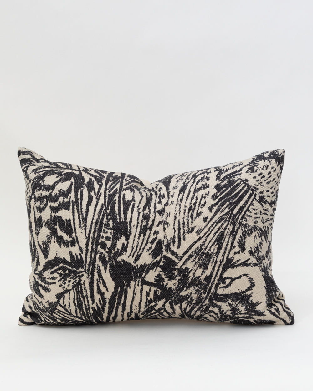 Tippi Pillow Cover, Black and Natural