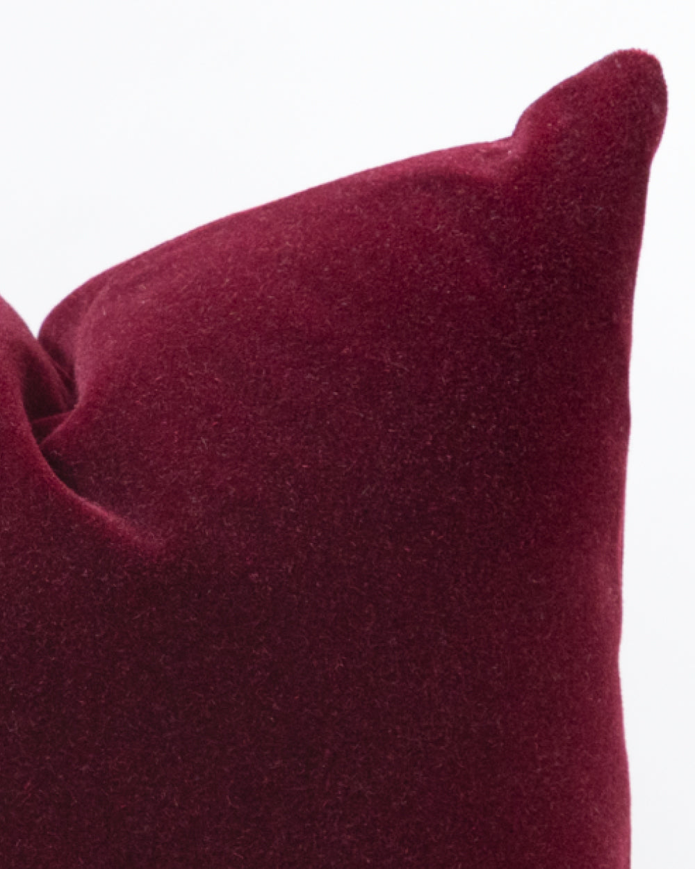 Ankara Mohair Pillow Cover, Crimson