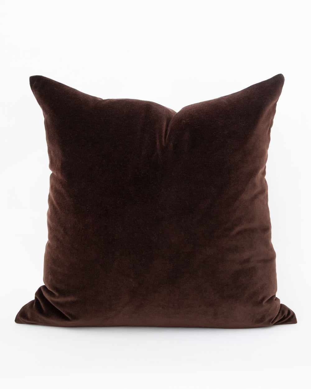 Bruno Velvet Pillow Cover, Chocolate