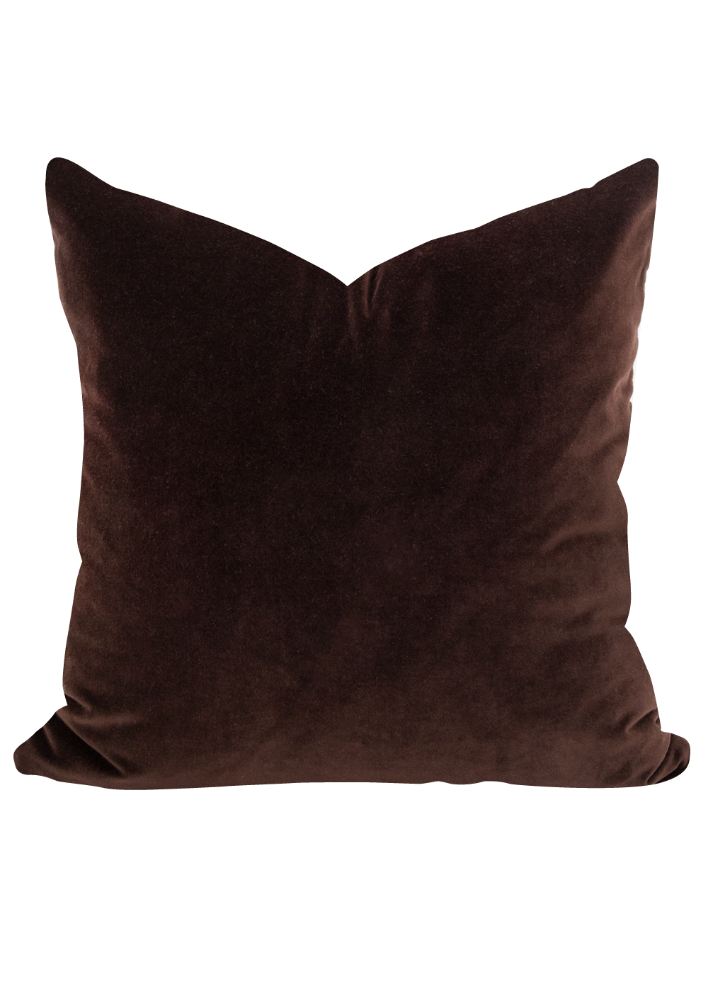 Bruno Velvet Pillow Cover, Chocolate