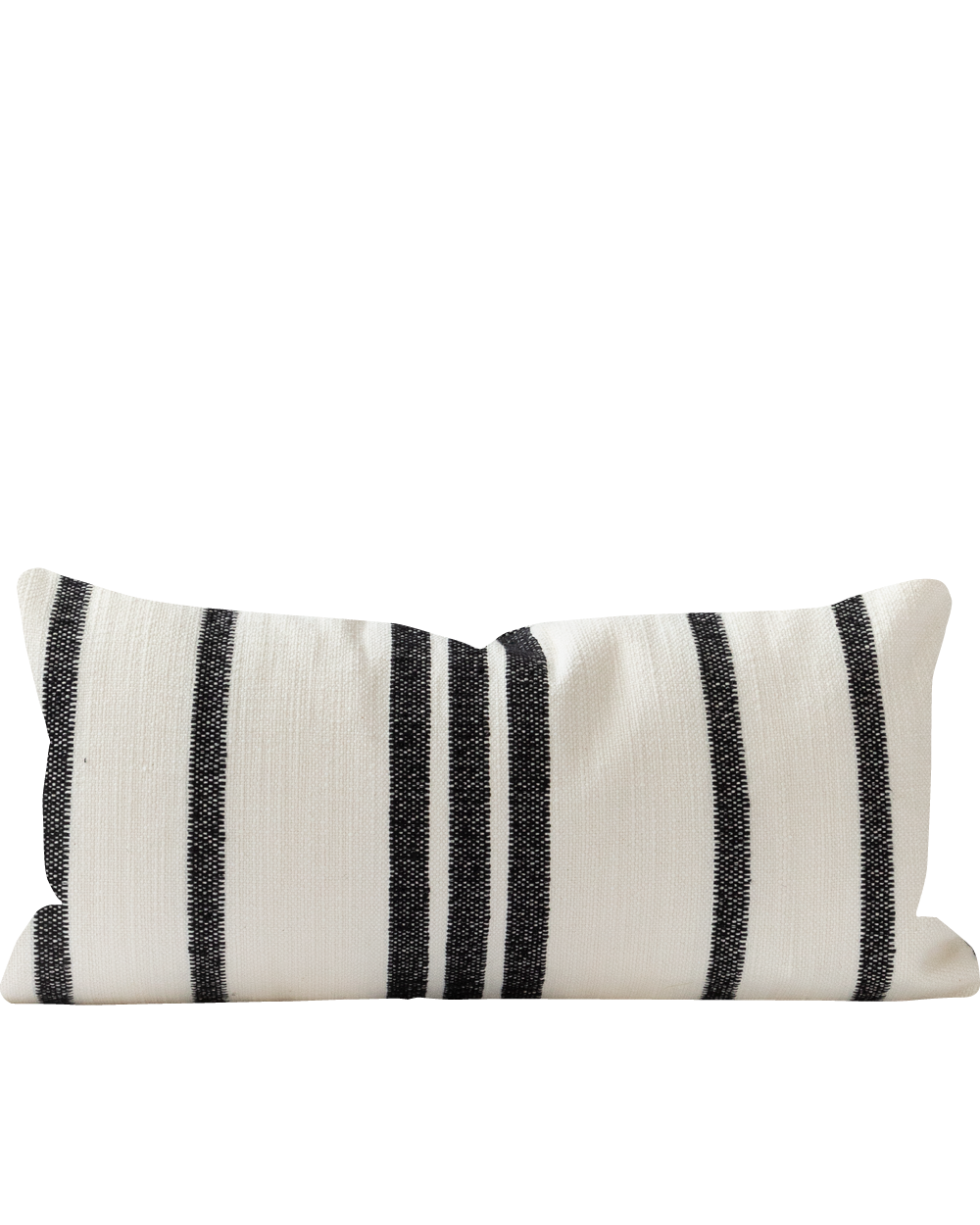 Edie Stripe Pillow Cover, Black and Cream