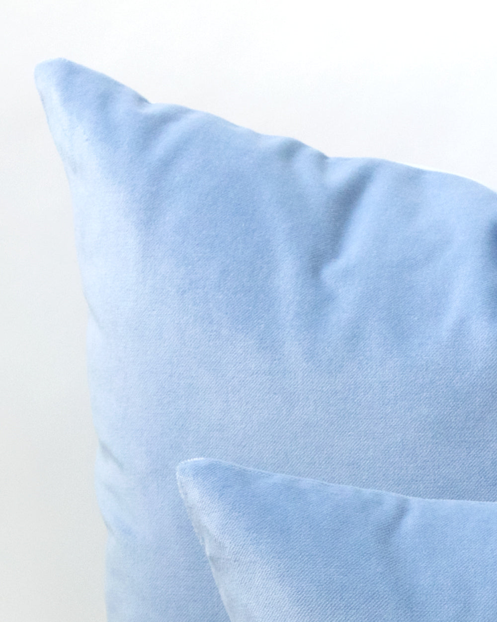 Inez Velvet Pillow Cover, Sky Blue