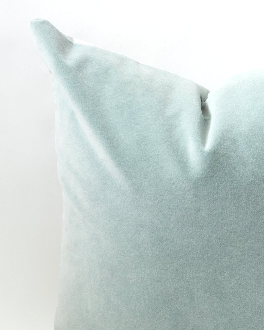 Maxine Velvet Pillow Cover, Duck Egg Blue