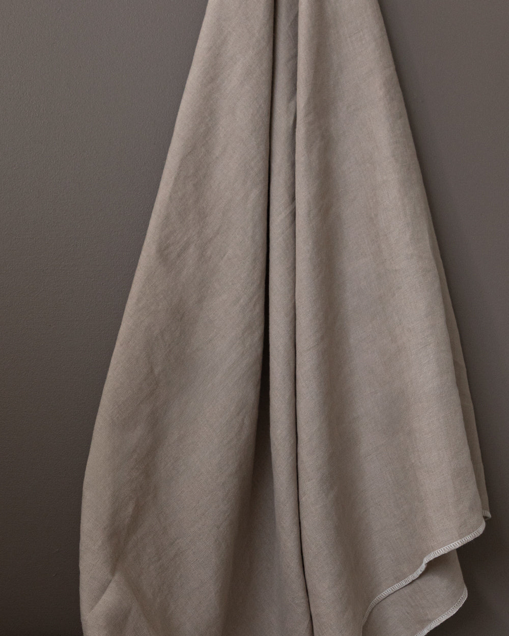 Meara Double-Wide Linen Fabric, Limed Oak