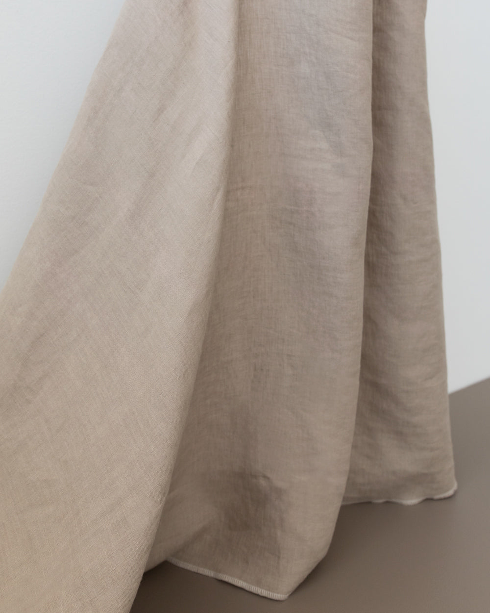 Meara Double-Wide Linen Fabric, Limed Oak