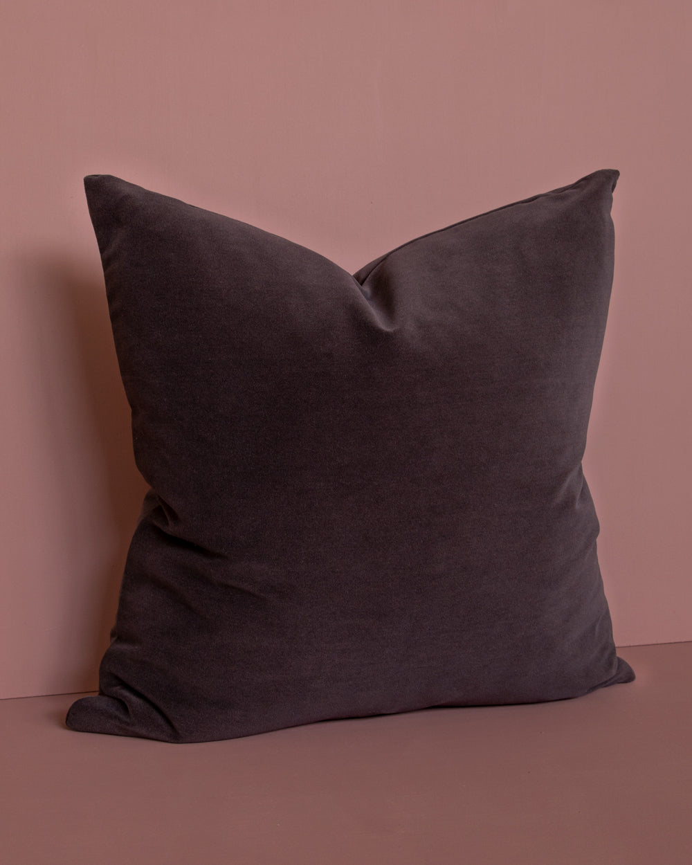 Meghan Velvet Pillow Cover, Dark Plum