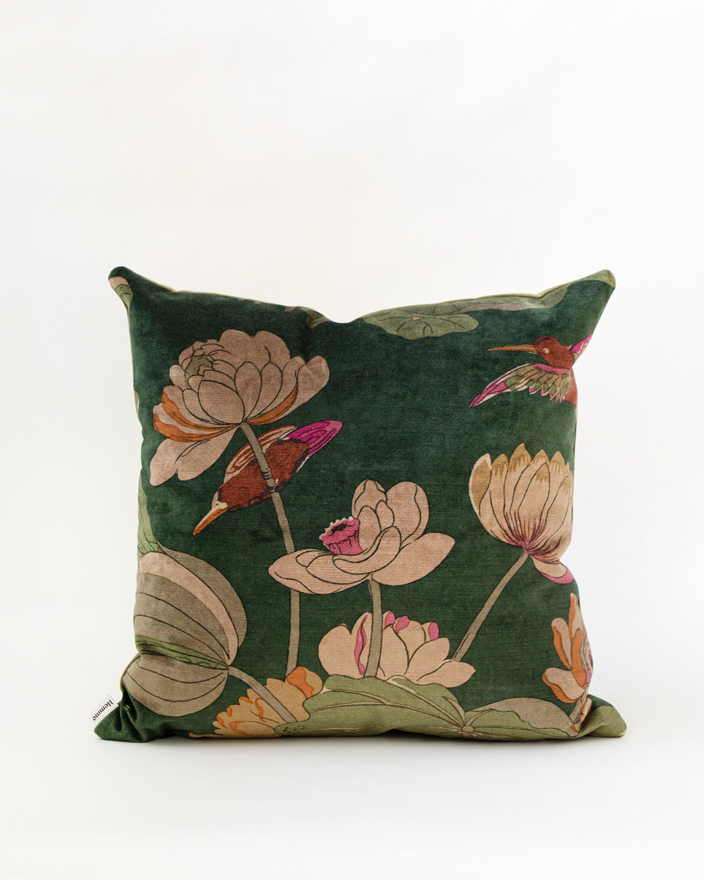 Naomi Velvet Pillow Cover, Emerald