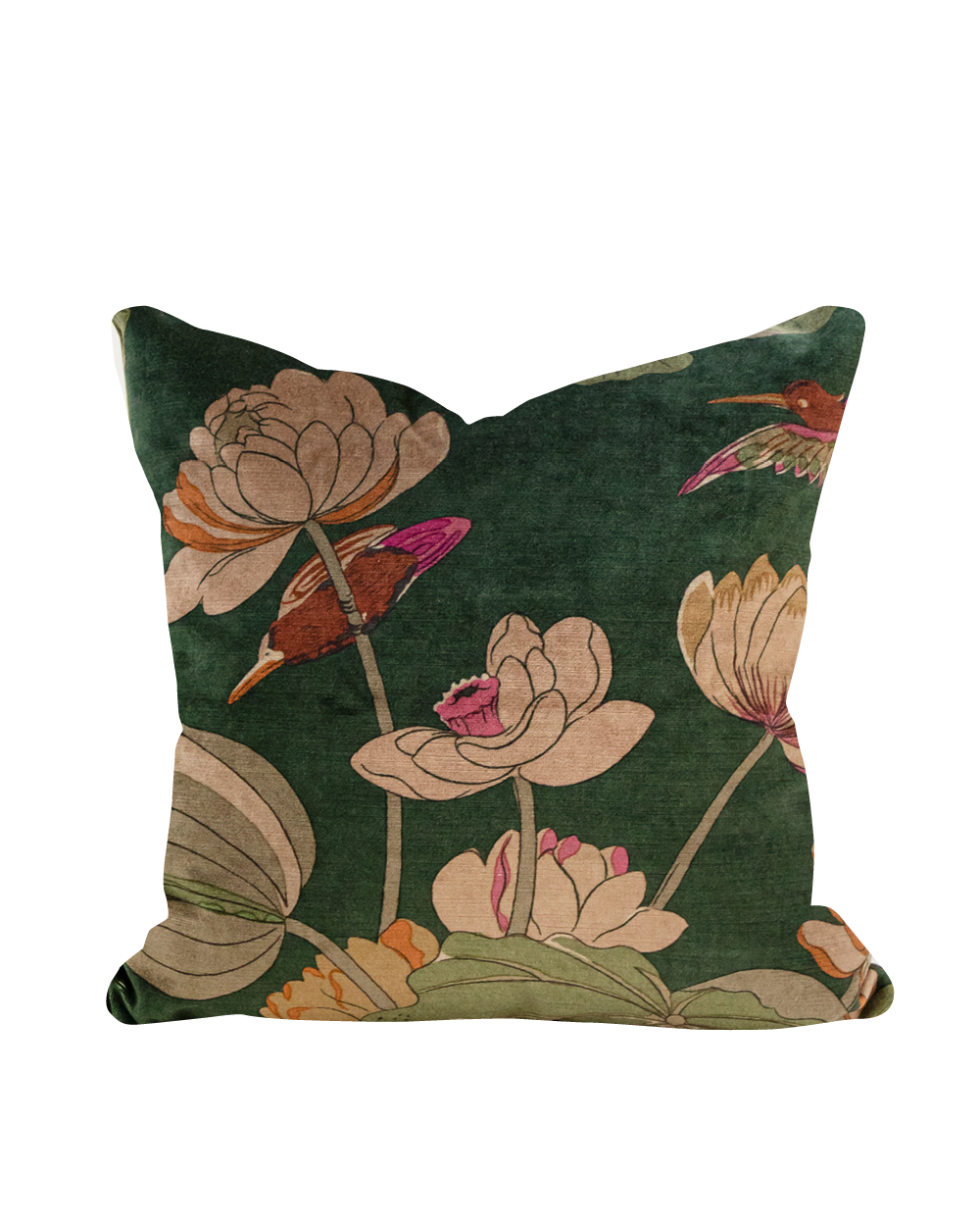 Naomi Velvet Pillow Cover, Emerald