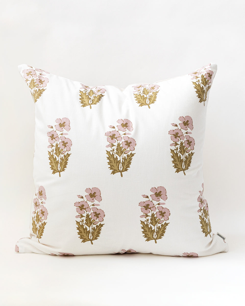 Naveen Pillow Cover, Pink and Green
