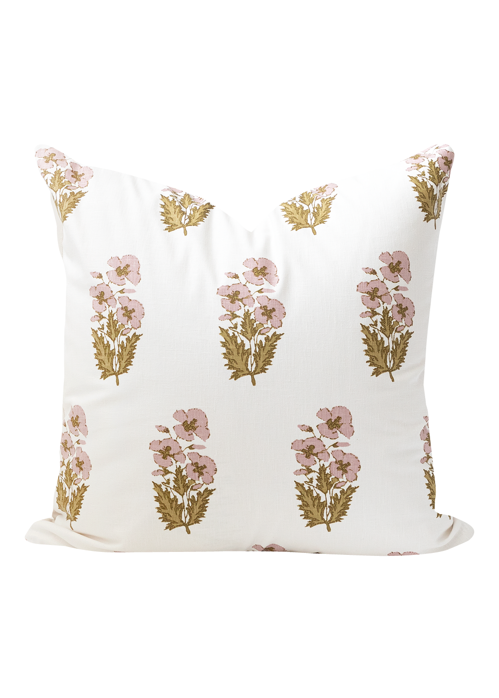 Naveen Pillow Cover, Pink and Green