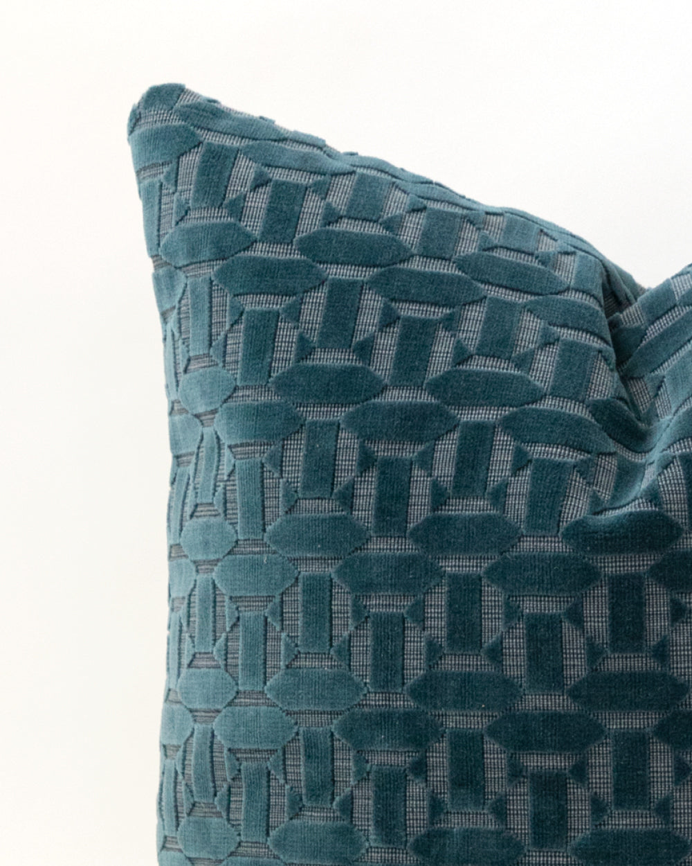 Salient Cut Velvet Pillow Cover, Ottanio