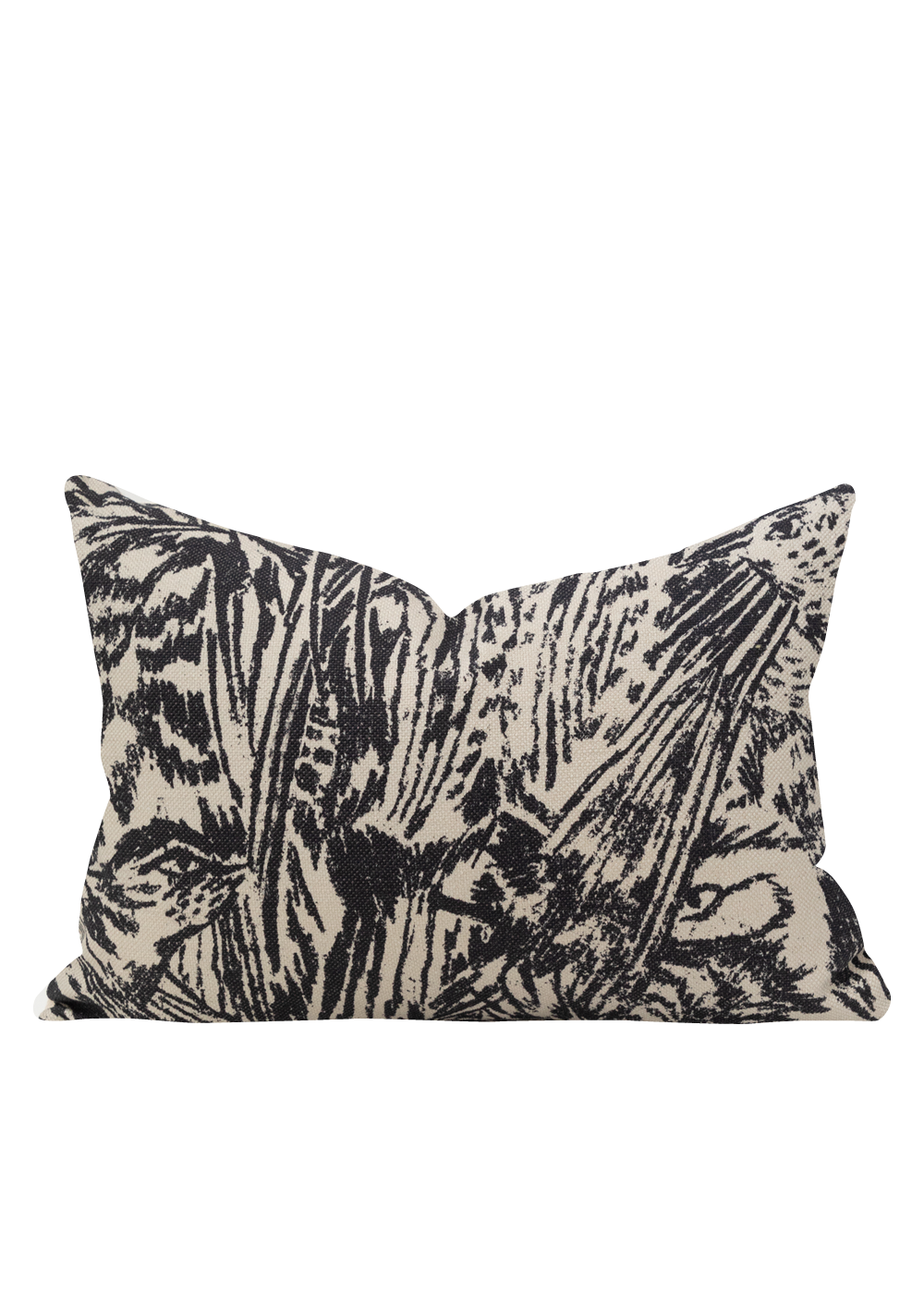 Tippi Pillow Cover, Black and Natural