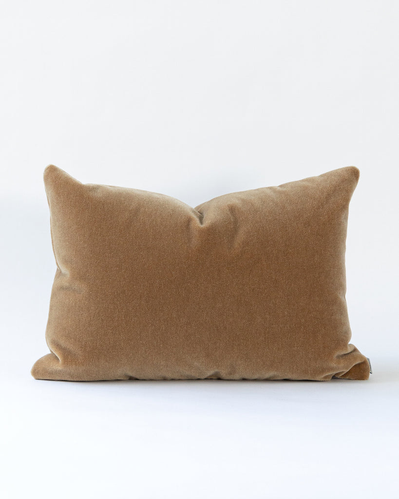 Rectangle camel coloured Mohair Pillow.