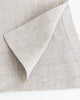 Close up detail of natural beige linen napkin