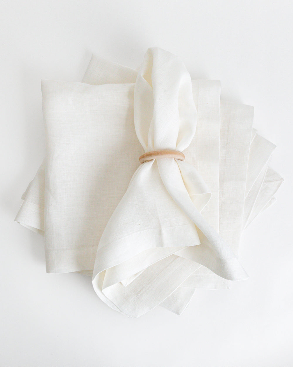 Oyster White Linen Napkin (set of 4 or 6) — FOLD