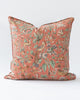 Salmon coloured vintage vintage floral print from the 80s pillow