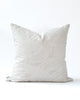 Square grey and white organic swirl pattern pillow