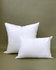 Two 100% cotton white cushion inserts