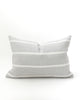 Rectangle grey and white striped pillow
