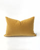 Rectangle ochre yellow velvet pillow