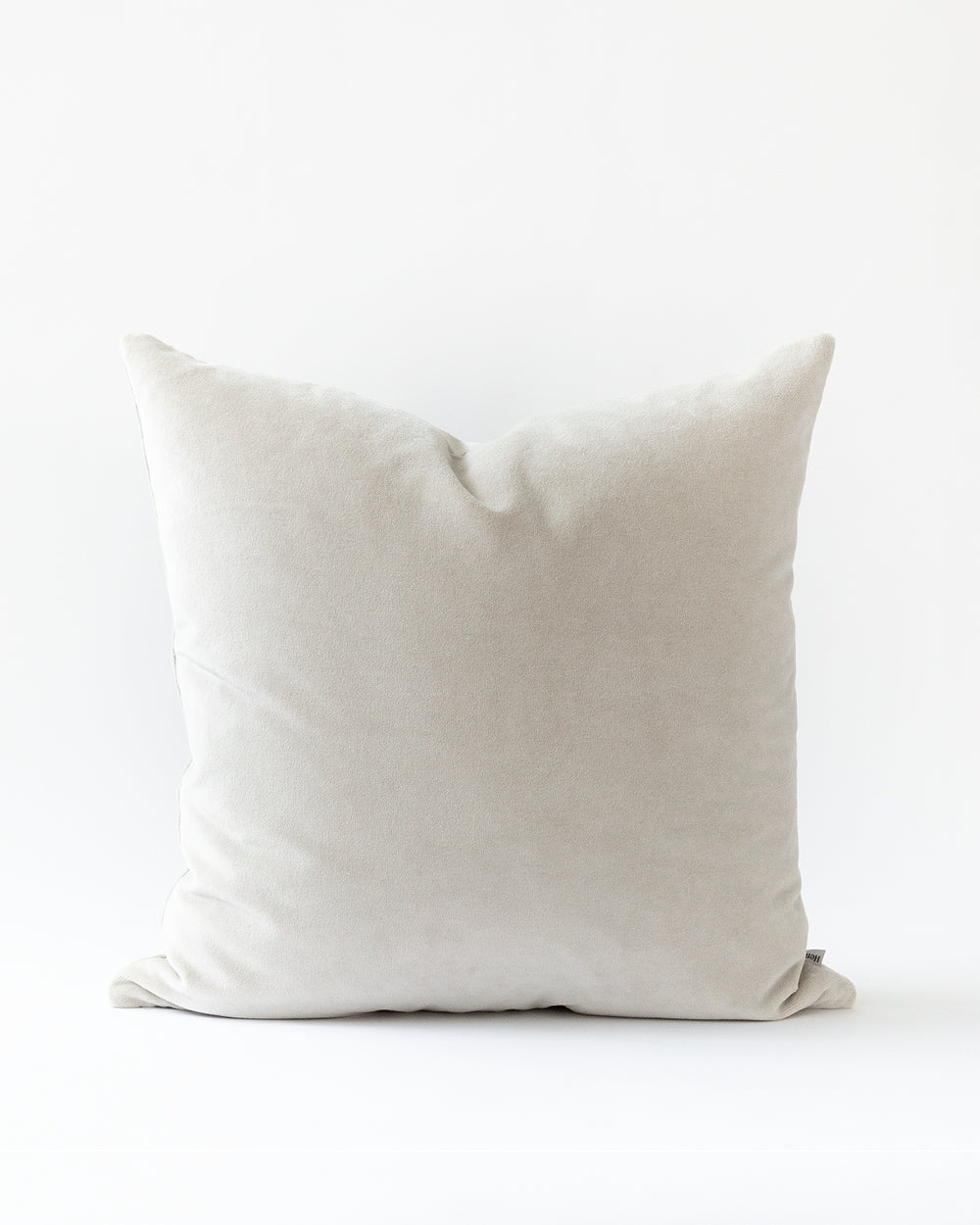 Warm grey velvet pillow