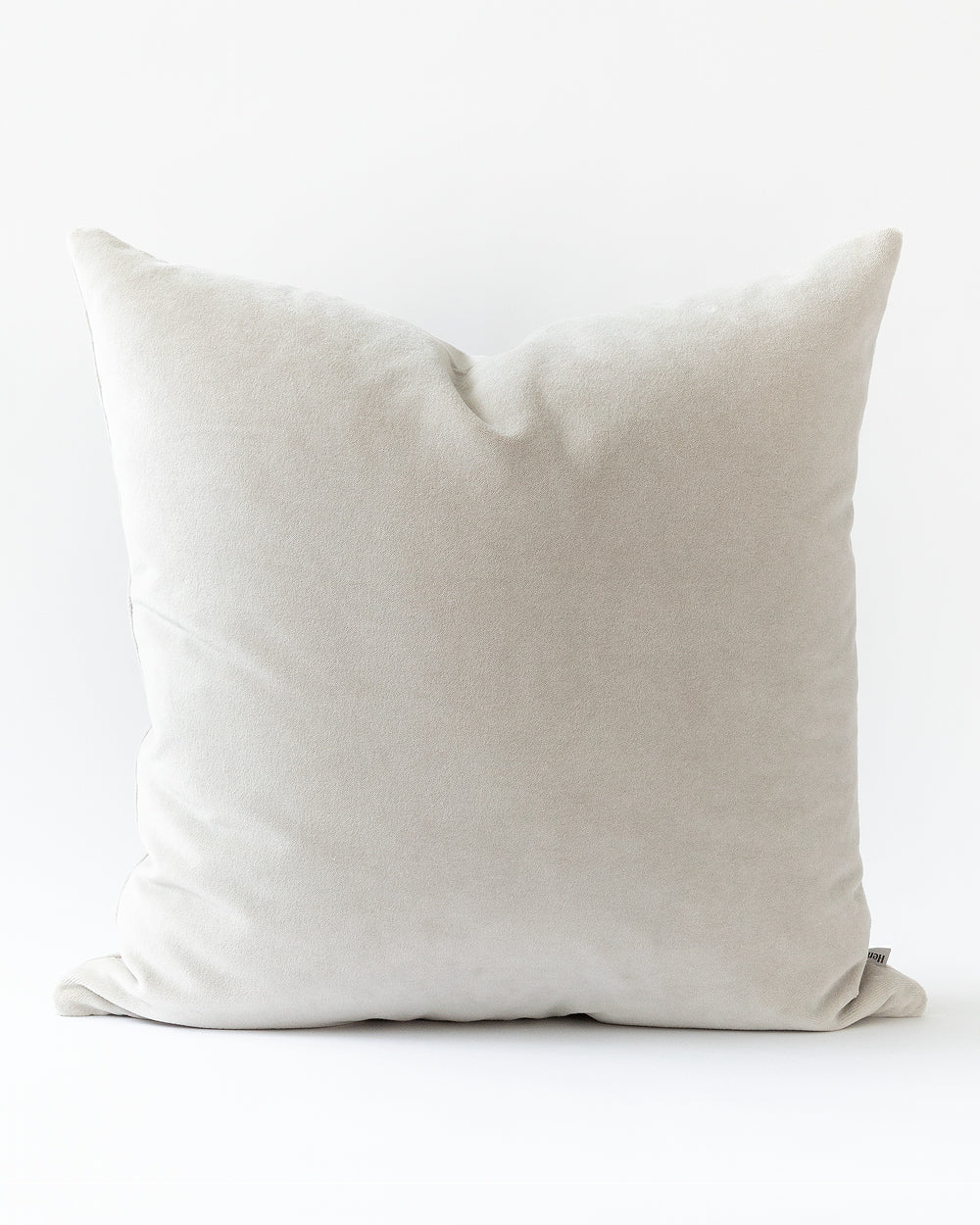 Square Warm grey velvet pillow